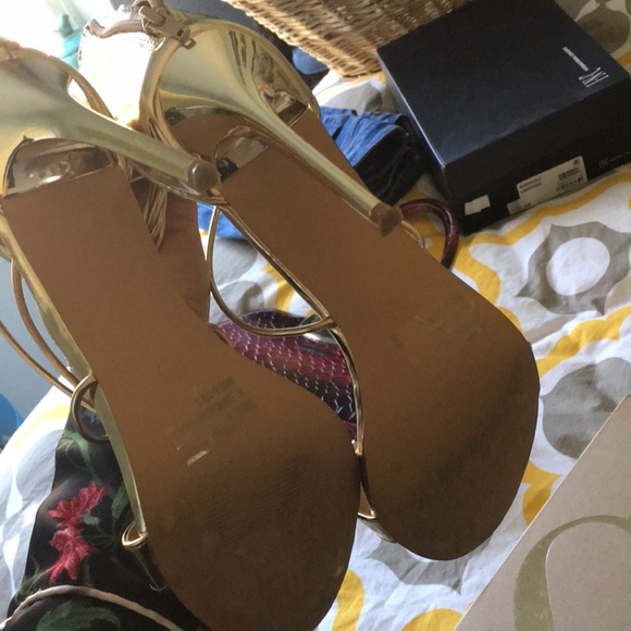 Strappy Gold Stilettos from Charlotte Russe - Picture 4 of 5